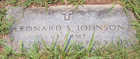 Leonard S. Johnson, Scottsville Cemetery