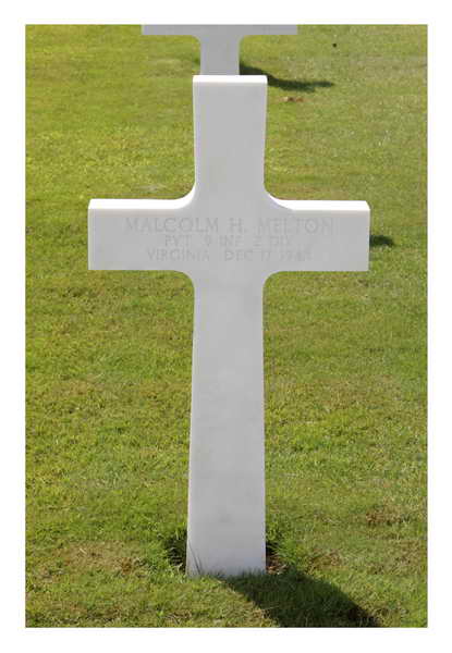 Malcolm H. Melton Gravestone, Ardennes American Cemetery