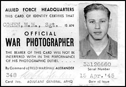 Milton's War Photographer ID, April 1945