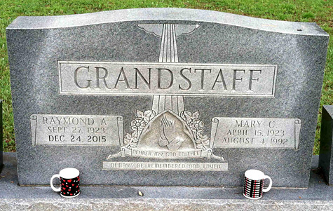 Raymond A. Grandstaff and Mary Crawford Grandstaff Gravestone,  Fluvanna Baptist Church Cemetery