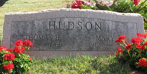 Thomas B. Hudson's Gravestone, Lake Park Cemetery, Swedesboro, NJ