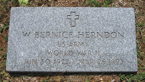 Wilbert Bernice Herndon Gravestone, Antioch Baptist Church Cemetery
