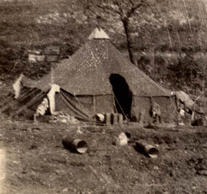 Schneider's tent near Monte Casino, Italy