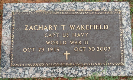 Zacharyt Taylor Wakefield Gravestone, Tri-Cities Memorial Gardens